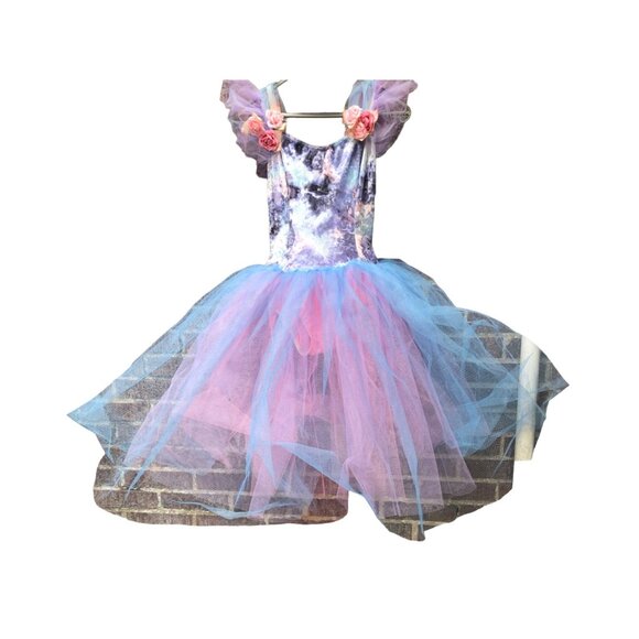 Curtain Call Other - Curtain Call Dance Costume Ballet Tutu Size AME Adult Medium Pink Blue Roses